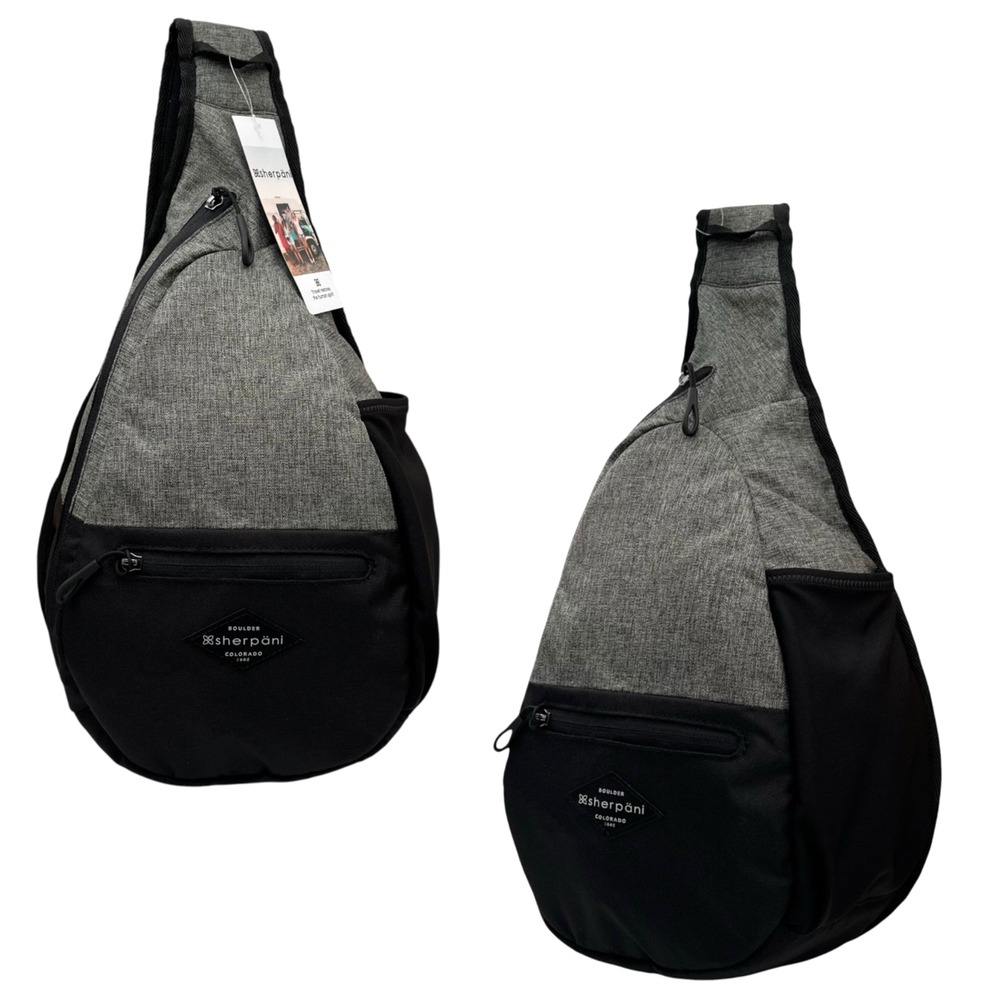 Sherpani Esprit Sling Bag Crossbody Travel Bag 10L Grey Black Water-resistant